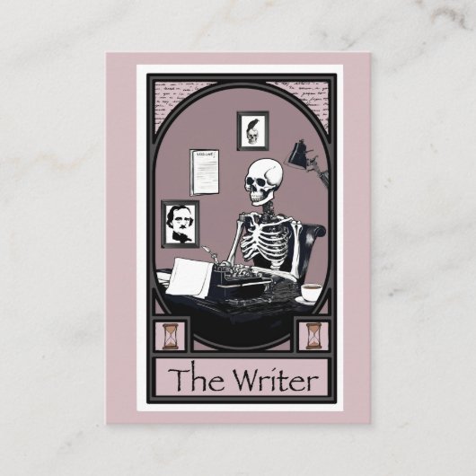 "The Writer" タロットカードデザイン 名刺 (正面)