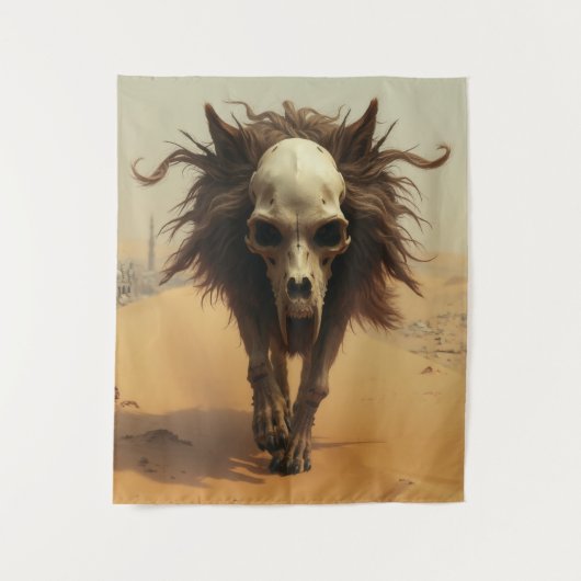 The Wulf Totemwolf Totenkopf Teufel Wüste タペストリー (正面)