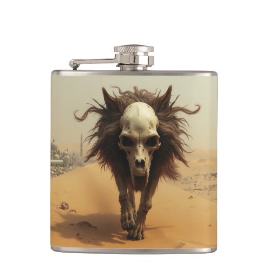 The Wulf Totemwolf Totenkopf Teufel Wüste フラスク (正面)