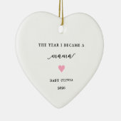 The Year I Became A Mama Baby Girl Ornament セラミックオーナメント (右)