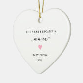 The Year I Became A Mama Baby Girl Ornament セラミックオーナメント (左)