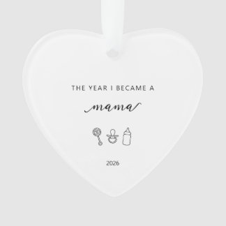The Year I Became A Mama Gift Acrylic Ornament オーナメント