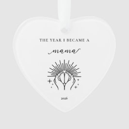 The Year I Became A Mama Gift Acrylic Ornament オーナメント