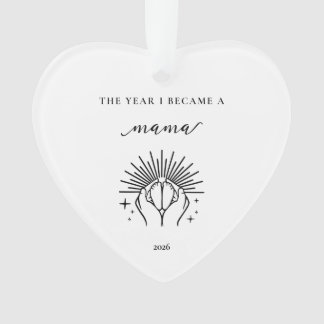 The Year I Became A Mama Gift Acrylic Ornament オーナメント