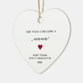The Year I Became A Mama Gift Ornament セラミックオーナメント (左)