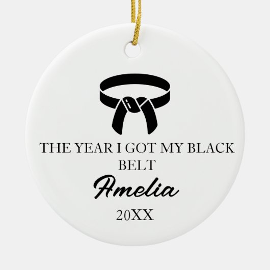 THE YEAR I GOT MY BLACK BELT, Karate セラミックオーナメント (正面)