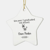 The Year I Graduated Vet School, Veterinary Gradua セラミックオーナメント (左)