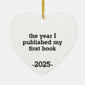 The Year I Published My First Book Ornament,Author セラミックオーナメント (正面)