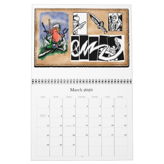 The Year of BEAN! Calendar カレンダー (3月 2026)