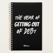 'The Year Of Getting Out Of Debt' Customizable  プランナー手帳 (正面)