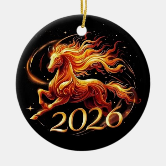 The Year of the Horse 2026 セラミックオーナメント (正面)