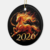 The Year of the Horse 2026 セラミックオーナメント (左)