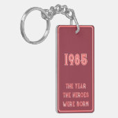 The Year The Heroes Were Born (red on maroon) キーホルダー (正面左)
