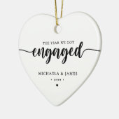 The Year We 得 Names & 婚約した Photo セラミックオーナメント (左)