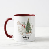 The Year We Added Chickens Custom Raising Chickens マグカップ (左)