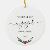 The Year We Got Engaged Minimalist Christmas  セラミックオーナメント (正面)