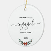 The Year We Got Engaged Minimalist Christmas  セラミックオーナメント (左)