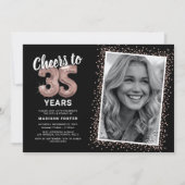 「The Years 35歳」の誕生日写真 招待状 (正面)