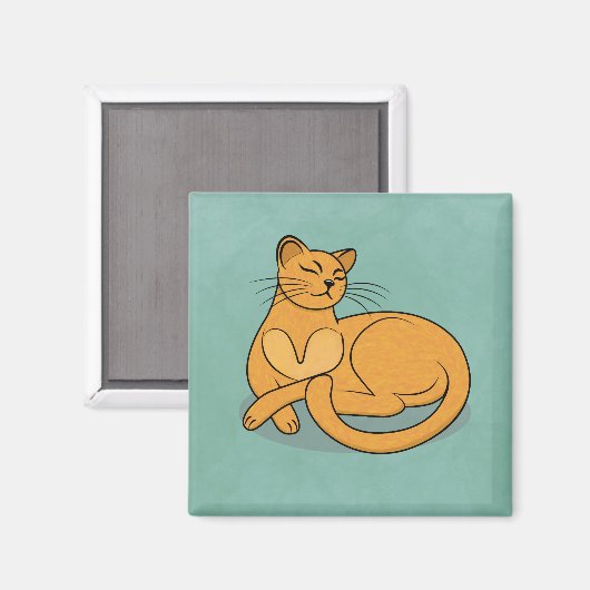 The Yellow Cat Magnet マグネット (正面/裏面)