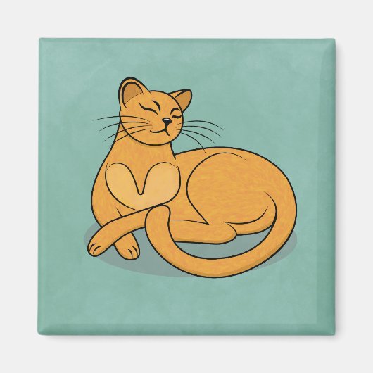 The Yellow Cat Magnet マグネット (正面)