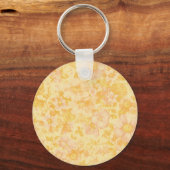 The Yellow Feather Mask on Floral Pattern キーホルダー (裏面)