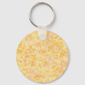 The Yellow Feather Mask on Floral Pattern キーホルダー (裏面)