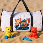 The Young Explorer: Boy on Bulldozer ダッフルバッグ