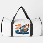 The Young Explorer: Boy on Bulldozer ダッフルバッグ (正面)