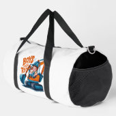 The Young Explorer: Boy on Bulldozer ダッフルバッグ (右コーナー)