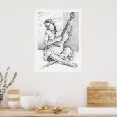 The Young Guitarist Poster ポスター (キッチン)