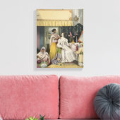The Young Lady's Toilet, Anglo Indiaのプレート2 キャンバスプリント (インサイチュ (リビング))