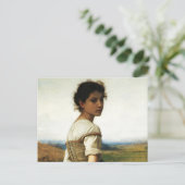 The Young Shepherdess by William-AdolpheBouguereau ポストカード (スタンド正面)