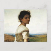 The Young Shepherdess by William-AdolpheBouguereau ポストカード (正面)