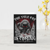 The Yule Cat Is Coming  カード (黄色い花)