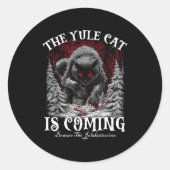 The Yule Cat Is Coming  ラウンドシール (正面)
