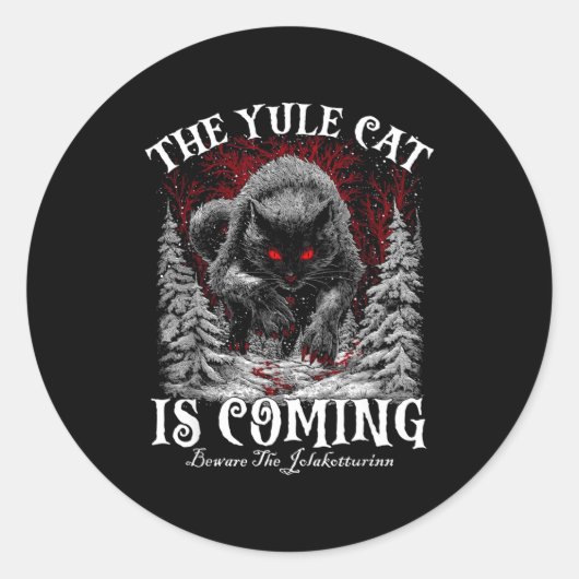 The Yule Cat Is Coming  ラウンドシール (正面)