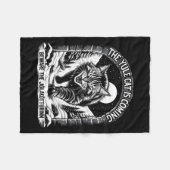 The Yule Cat Is Coming Beware Jolakotturinn Quote  フリースブランケット (正面(横))