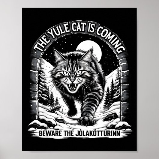 The Yule Cat Is Coming Beware Jolakotturinn Quote  ポスター (正面)