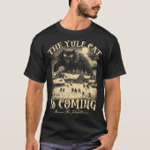 The Yule Cat Is Coming Gothic Christmas Winter Sol Tシャツ (正面)