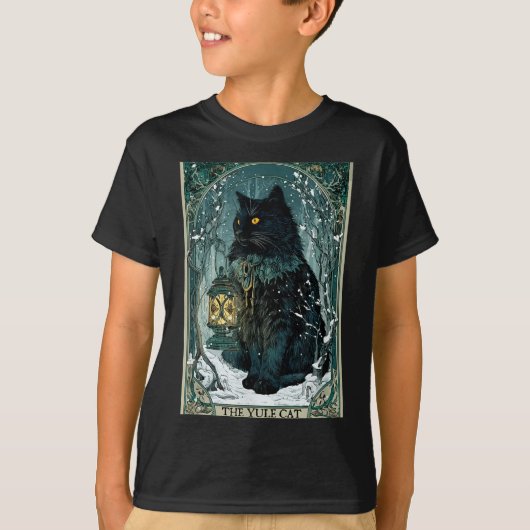 The Yule Cat Tarot Card Icelandic Folklore Christm Tシャツ (正面)