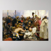 The Zaporozhye Cossacks by Ilya Repin ポスター (正面)