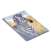 The Zebra | Watercolor Safari Animal Nature ノートブック (右側)