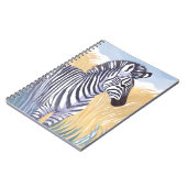The Zebra | Watercolor Safari Animal Nature ノートブック (左側)