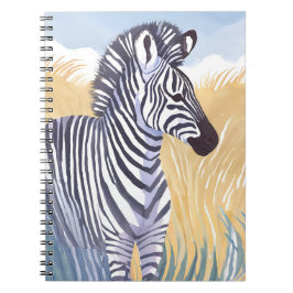 The Zebra | Watercolor Safari Animal Nature ノートブック