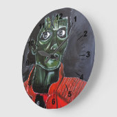 The Zombie Painting by Alfred Fox ラージ壁時計 (傾斜)