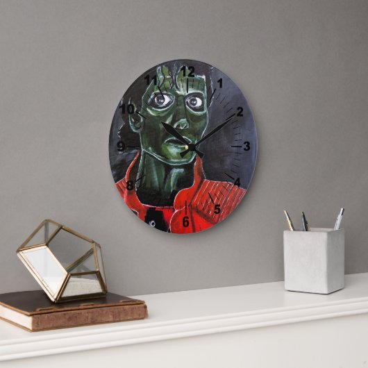 The Zombie Painting by Alfred Fox ラージ壁時計 (オフィス)