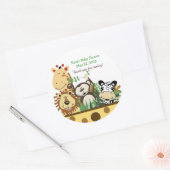 THE ZOO CREW (YELLOW)の向けステッカスタムカー ラウンドシール (封筒)