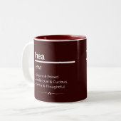 Thea Personalized Name Coffee Mug ツートーンマグカップ (正面左)