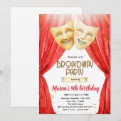 Theater cinema birthday party Invitation 招待状 (正面/裏面)