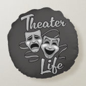 Theater Life Comedy and Tragedy Masks ラウンドクッション (裏面)